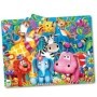 Primul meu mare puzzle de podea Animale in jungla 12 piese 60.96x45.72 cm asamblat